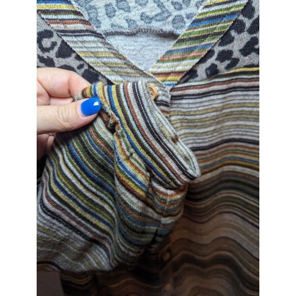 Umgee Blouse Stripe Button Down Boho Southwestern Western Grannycore Cottagecore - Picture 6 of 14